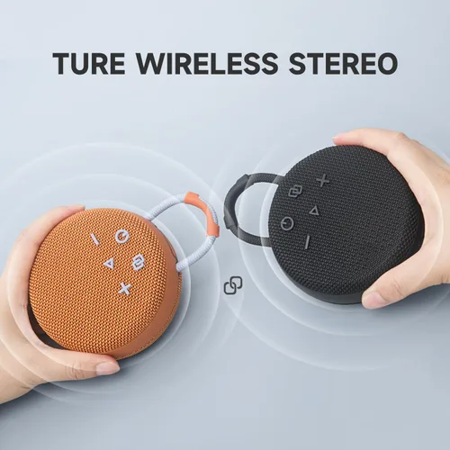 Vista 7 de MusiBaby Altavoz Mini Listo para Viajar – Bluetooth 5.3, Construcción Resistente e Impermeable, Graves Potentes para Senderos de Excursión, Rutas