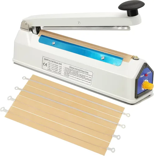 Vista 9 de Sellador térmico de 16 pulgadas para bolsas de plástico, sellador térmico de bolsas de plástico de metal, sellador térmico de bolsas de mylar