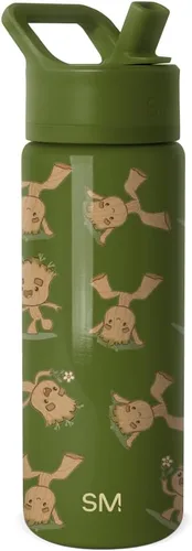 Vista 49 de Simple Modern DC Comics Batman - Botella de agua para niños con tapa con pajilla, vaso aislado de acero inoxidable de 14 onzas para niños, vaso a