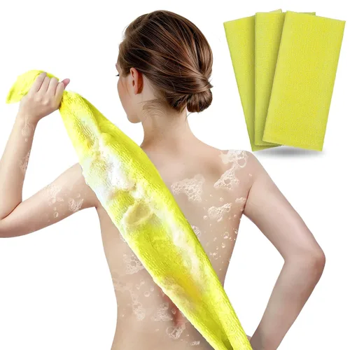 Vista 23 de ARCH&M Toalla Exfoliante, Toalla de Baño Japonesa, Exfoliante Coreano, Exfoliante Corporal de Nailon, Exfoliante de Espalda para Ducha, Alternativa