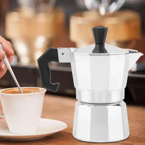 Vista 6 de TOPINCN Cafetera Italiana 1 taza para estufa, cafetera 1 taza para gran sabor fuerte olla italiana para hacer café 1 taza