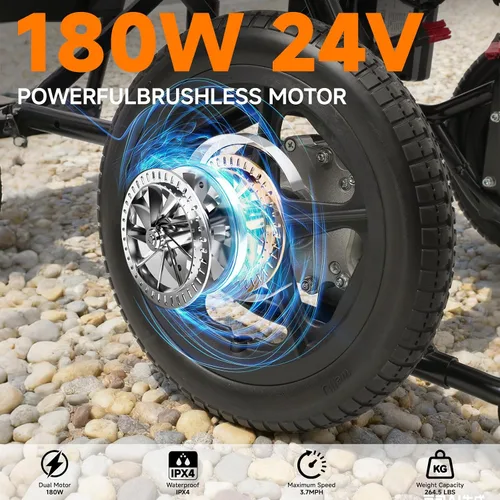 Vista 2 de Sillas de ruedas eléctricas para adultos: batería de litio extraíble de 240 Wh, potente motor de 650 W, aprobada por aerolíneas, silla de ruedas