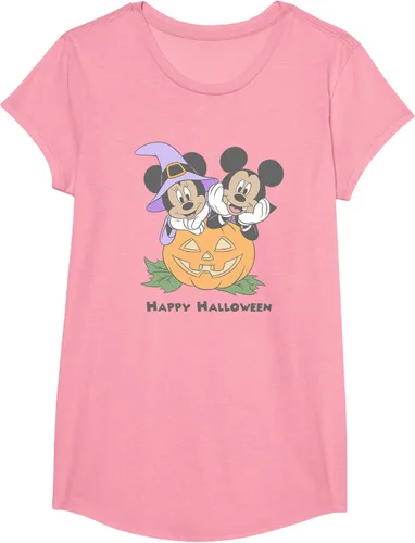 Vista 60 de Disney Mickey and Friends Halloween Pumpkin Mickey & Minnie Camiseta Blanco