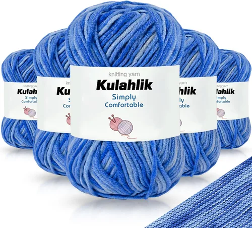 Vista 26 de 50g (1x50g) Hilo Acrílico para Crochet y Tejido, Hilo Degradado Colorido, 1 Rollo de Madejas, Hilo Acrílico Multicolor, Perfecto para Proyectos