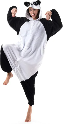 Vista 4 de Beauty Shine Pijama unisex de dibujos animados para adultos, disfraz de Halloween, Navidad, pijamas de felpa para cosplay