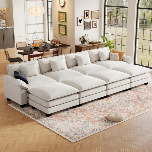 Vista 40 de CDCASA Silla de acento de gran tamaño de 50'' con otomana Asiento extra ancho y profundo estilo sofá nube para sala de estar, dormitorio, rincón