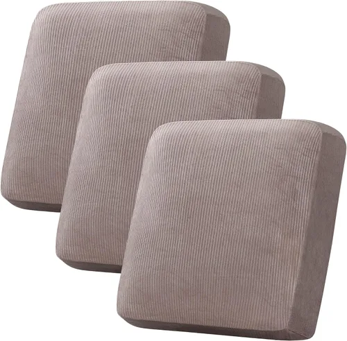 Vista 118 de H.VERSAILTEX Funda de cojín elástica de terciopelo para sofá, funda de cojín de felpa para cojines de silla, protector de muebles, cojín de asiento