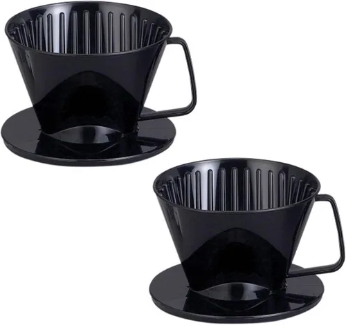 Vista 15 de Cono de Filtro de Café para Verter Fino, Tamaño Número 1, Negro, Prepara de 1 a 2 Porciones