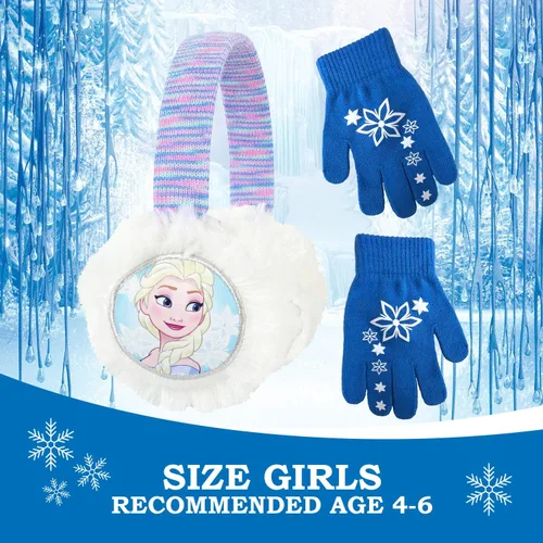 Vista 4 de Disney - Juego de orejeras y guantes de Elsa de Frozen 4015 azul