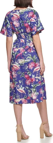 Vista 3 de Kensie Women's Shortsleeve Fit & Flare Midi Dress
