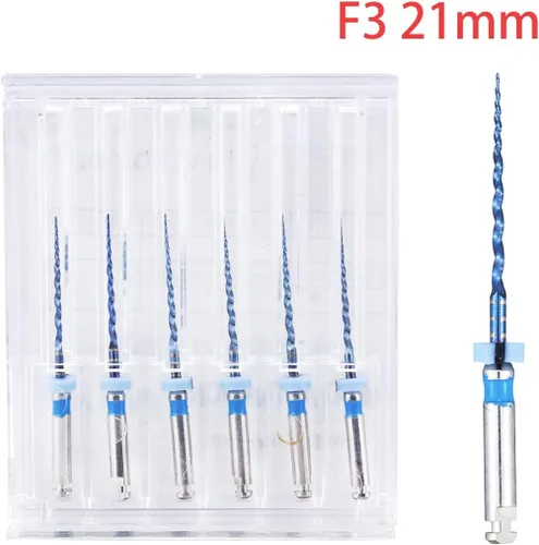 Vista 3 de Archivos de endodoncia azul NiTi para uso del motor F3 0.827 in/0.984 in Rotary Super File Instrumentos Herramientas Activación Calor (0.827 in)