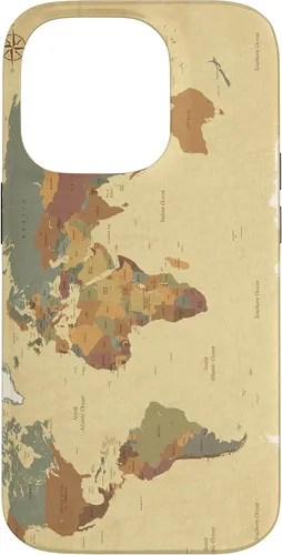 Vista 17 de Funda para teléfono inteligente con diseño de mapa mundial para iPhone 17