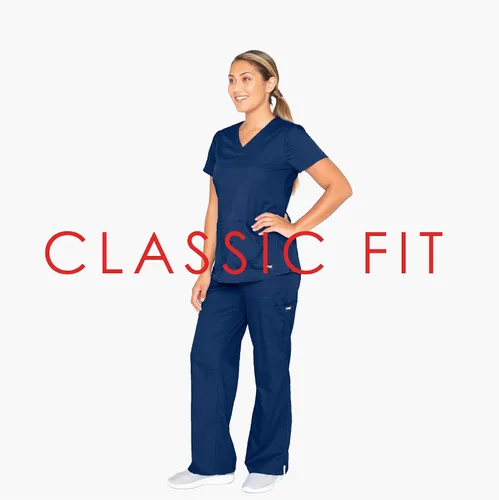 Vista 3 de Uniforme quirúrgico con cuello en V dos bolsillos para mujer Greys Anatomy