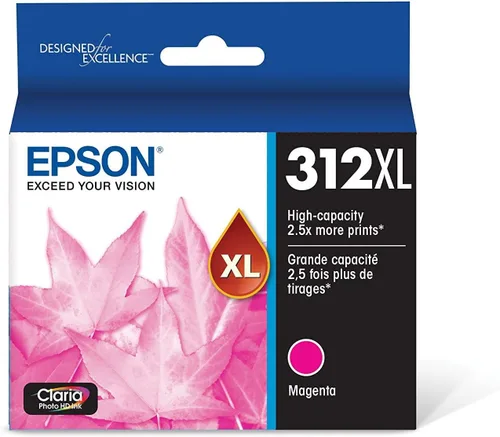 Vista 2 de Epson 312 Claria Photo HD Cartucho magenta de alta capacidad (T312XL320-S) 314 Claria Photo HD Ink Cartucho gris de alta capacidad (T314XL720-S)