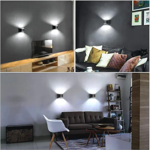 Vista 2 de Lightess Lámparas de pared modernas lámpara de pared interior regulable LED lámpara de pared arriba abajo 12W para dormitorio sala de estar