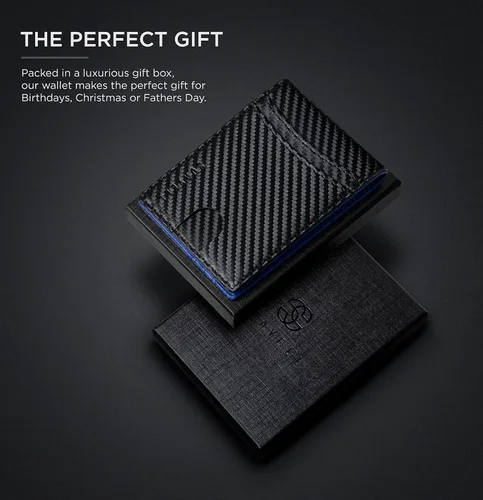Vista 7 de SUAVELL Billetera plegable para hombre con tarjetero RFID de cuero cartera delgada para hombre con bolsillo frontal compacto para 12 tarjetas