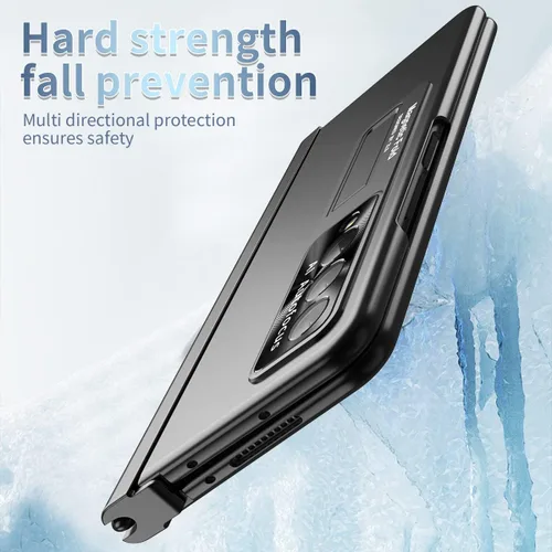 Vista 6 de Funda para Samsung Galaxy Z Fold 4 con soporte para bolígrafo S y bolígrafo, [protección de bisagra] [protector de pantalla integrado]