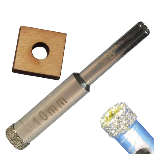 Vista 15 de Kit de brocas de diamante para azulejos - Juego de vidrio y porcelana, paquete de 5: 3/16", "1/4", "1/2" brocas de diamante para cerámica