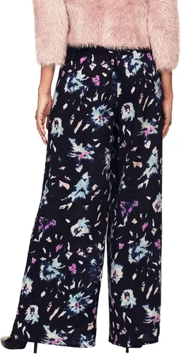 Vista 7 de Ellos Pantalones suaves de pierna ancha para mujer, talla grande, con elástico en la espalda