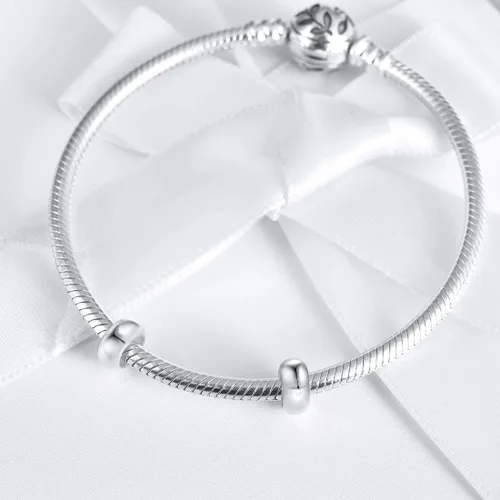 Vista 7 de DALARAN Cuentas de tope para pulseras de plata de ley 925 con clip espaciador tapones de pulsera Esmalte