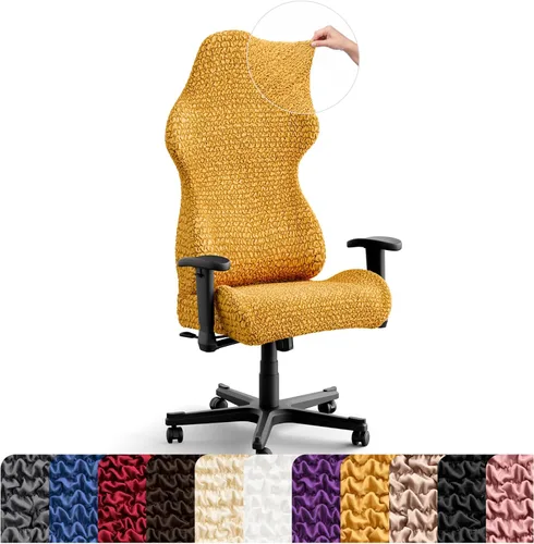 Vista 12 de PAULATO BY GA.I.CO. Funda elástica para silla de oficina y juegos, funda transpirable para sillón de computadora de escritorio con cremallera Rosa