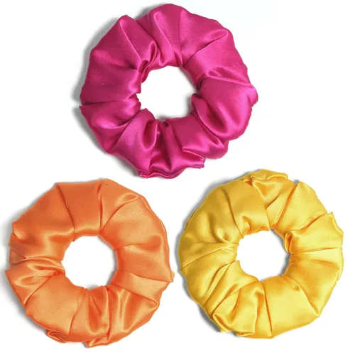 Vista 17 de Michooyel 100% seda de morera, bandas elásticas para el cabello, para mujeres y niñas, cabello rizado, sin daños, soporte para cola de caballo