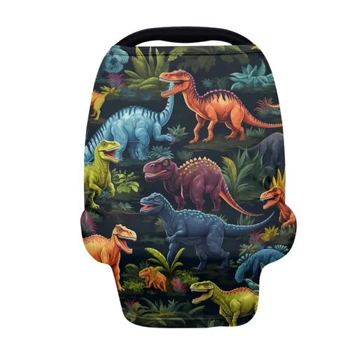 Vista 16 de ZFRXIGN Funda de asiento de automóvil de elefante y girasol, bufanda transpirable para lactancia, toldo multiusos para cochecito, silla alta