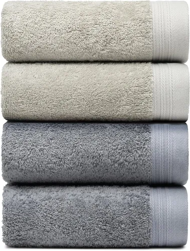 Vista 41 de Juego Premium de Toallas de 16 Toallas de Mano de 18" x 30" Color: Negro 100% Algodón 16 Toallas de Mano Ultra Suaves y Altamente Absorbentes