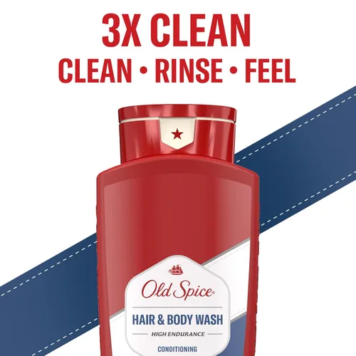 Vista 5 de Old Spice Refrescante acondicionador 2 en 1 para cabello y cuerpo para hombres, alta resistencia, 3X defensa, ducha fresca 24/7 con aroma duradero