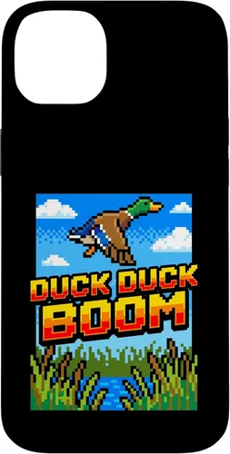 Vista 15 de Funny Duck Hunting Pixel Art Retro Gamer 8-Bit Arcade Boom Caso para iPhone 16