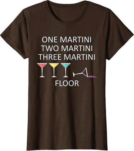 Vista 29 de Funny Bartender One Two Three Martini Floor Cocktail T-Shirt Asphalt Grey