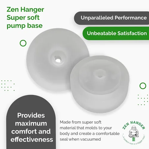 Vista 5 de Zen Hanger Base de bomba de pene (9 onzas) - Parte de bomba de pene de tamaño XL - Funda de bomba de pene súper suave con base personalizada