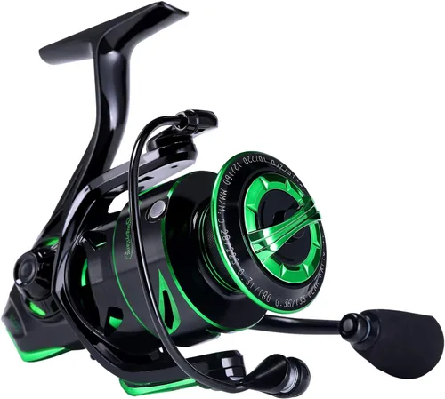 Vista 2 de Sougayilang Carretes de pesca ligero de agua salada carrete giratorio - 39.5 libras de fibra de carbono arrastrado, 12+1 BB ultra suave todo carrete