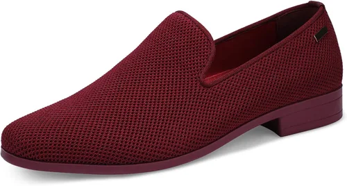 Vista 31 de UUBARIS Mocasines de vestir para hombre de esmoquin, zapatos sin cordones