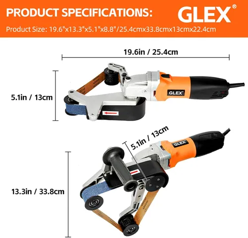 Vista 5 de GLEX Máquina pulidora de tubería de metal, Pulidor de diámetro externo, Pulidor de tubos redondos de acero inoxidable, Amoladora de tubos de acero