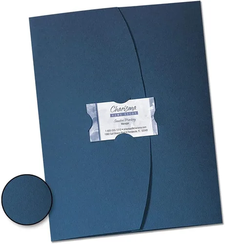 Vista 3 de PaperDirect Carpetas de presentación de media luna negra, juego de 10, soporte para documentos, suministros de oficina, cubierta de certificado