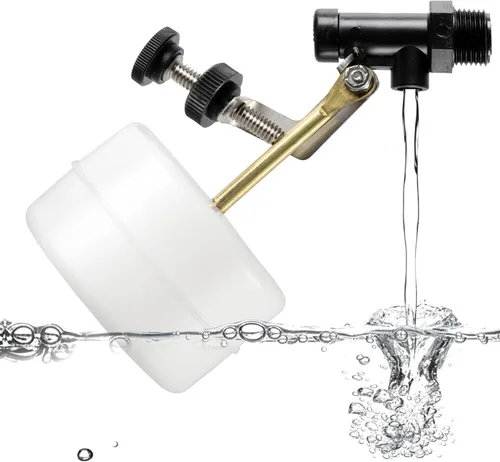 Vista 2 de Float Tec Dispositivos de Control T26 EZ Ajuste Latón Válvula Flotador 3/8" NPT Roscas Macho 3" Brazo Autofill, Nivelador de llenado de agua