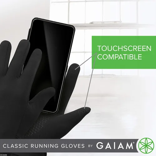 Vista 3 de Gaiam - Guantes de running para mujer, con pantalla táctil clásica, ligeros, para correr, para mujer