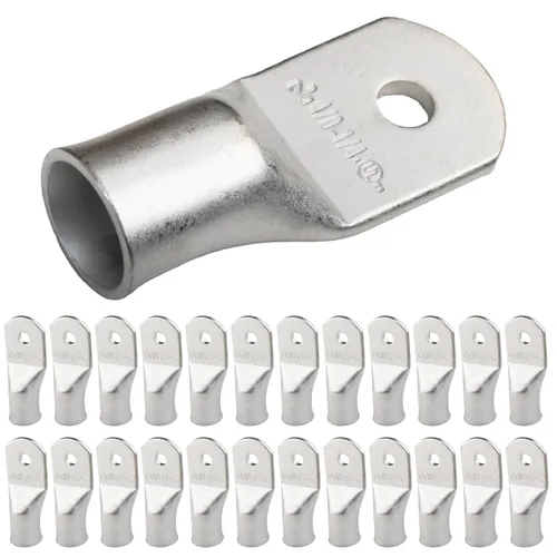 Vista 82 de SELTERM 5 piezas terminales de cable de cobre estañado 1/0 AWG perno de 1/2", extremos de cable de batería, terminales de anillo, conectores