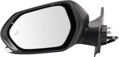 Vista 56 de TRQ Espejo plegable con calefacción eléctrica del lado del conductor con indicador de punto ciego pintura a juego negro liso compatible con Kia