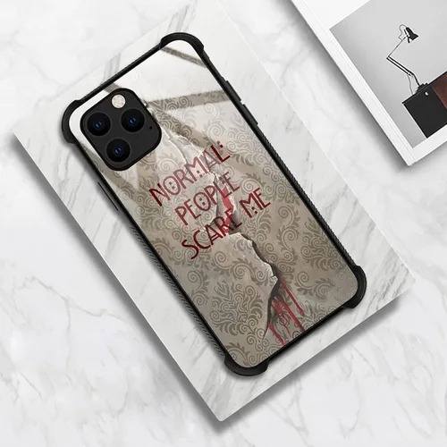 Vista 6 de CARLOCA Funda compatible con iPhone 13 Mini, diseño gráfico de American Horror Story, a prueba de golpes, antiarañazos, de acrílico duro para iPhone