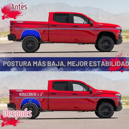 Vista 3 de KSP Grilletes de Caída para Silverado 1500 1999-2019, Kits de Grilletes de Bajada Trasera de 2" Compatibles con Chevy Silverado GMC Sierra 1500