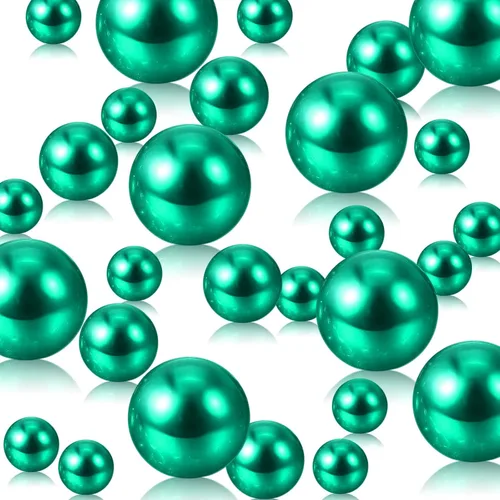 Vista 32 de 200 PIEZAS de Rellenos de Jarrón Verdes, Perlas de Cuentas para Centros de Mesa en Jarrones, Perlas Falsas de 10/14/20 MM sin Agujero para Boda