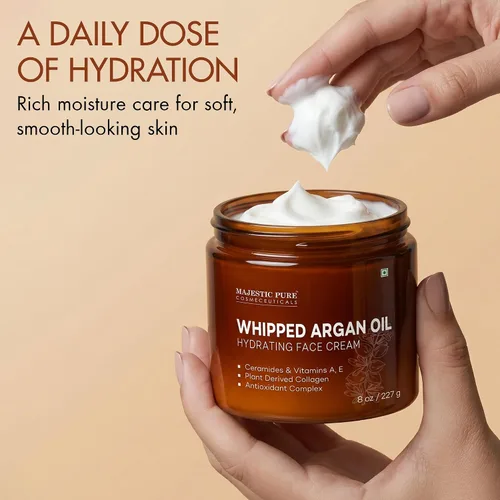 Vista 7 de MAJESTIC PURE Mantequilla corporal de aceite de argán batido para mujeres y hombres, con ceramidas, vitamina E y A y colágeno vegano, para la piel