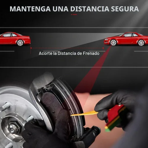 Vista 6 de Cciyu D627 Kit de 4 piezas de pastillas de freno cerámicas traseras 1994-2004 para Ford Mustang