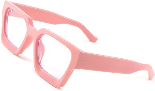 Vista 8 de FEISEDY Gafas de bloqueo de luz azul gruesas para computadora, retro de los años 90, marco cuadrado B2383