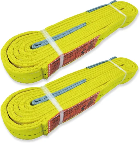 Vista 8 de Correas de elevación de 2 capas 1" x 4 pies de eslinga trenzada para protección de árboles 1 paquete de correa de tela resistente para aparejo