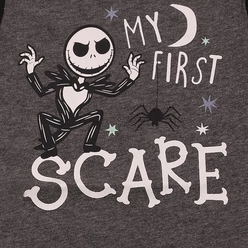 Vista 9 de Disney Nightmare Before Christmas Jack Skellington - Paquete de 3 mamelucos para bebé, color gris