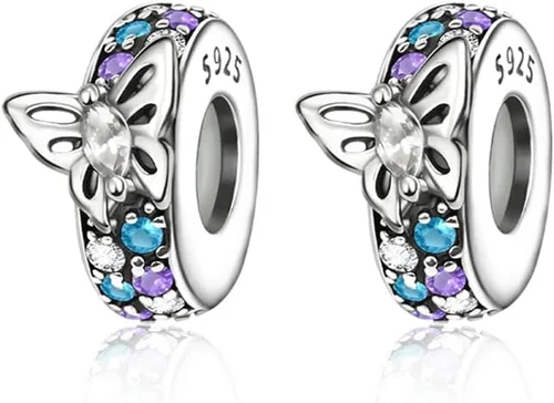 Vista 10 de ARTCHARM Collar de cadena de seguridad con cierre de amor, cuentas de corazón de plata de ley 925, ajuste de pulsera de estilo europeo 2