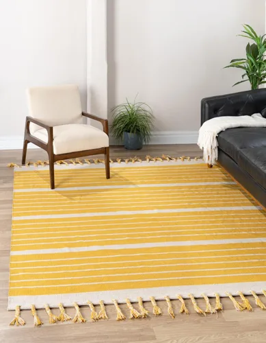 Vista 26 de Unique Loom Chindi Cotton Collection - Alfombra de área - Sophie (2 pies 2 pulgadas x 6 pies 1 pulgada, color aguamarina y blanco)